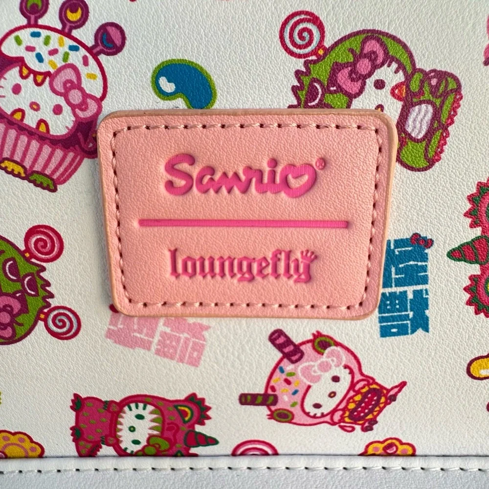 Loungefly Pink and White Kids Backpack